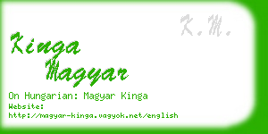 kinga magyar business card